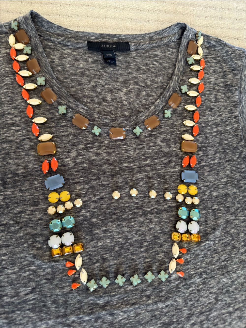 ✨ Sparkle & Shine: J.Crew Jeweled 
Statement Tee 💎